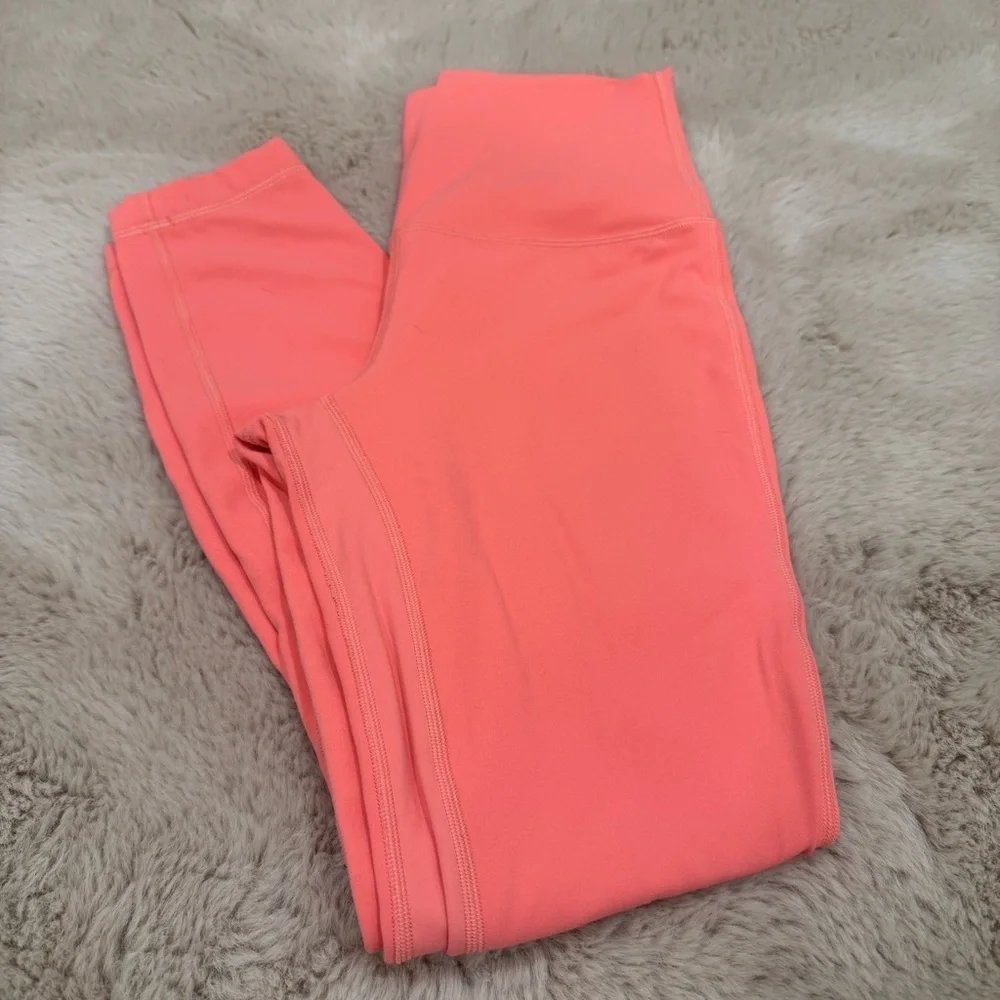 Lululemon Pink Align High Rise Double Lined 23